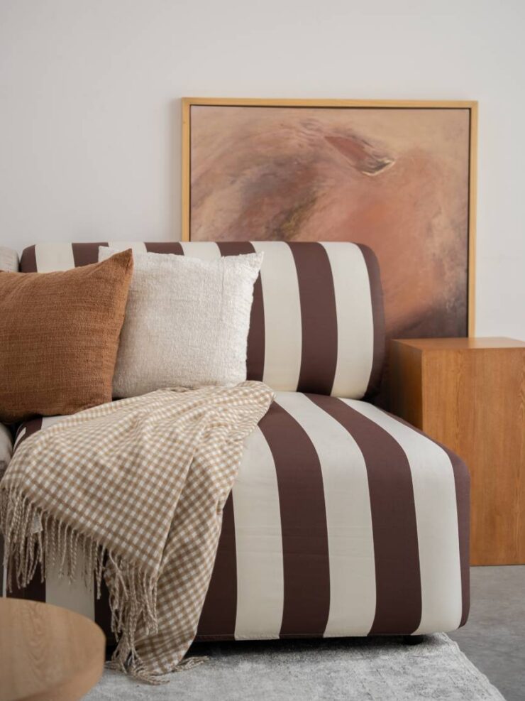 Desenfundable Rayas cafés